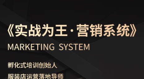 老杨·服装老板必修课《实战为王-营销系统》实现业绩被动式增长_创副业