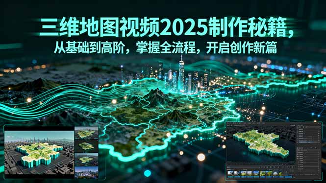 三维地图视频2025制作秘籍，从基础到高阶，掌握全流程，开启创作新篇_创副业