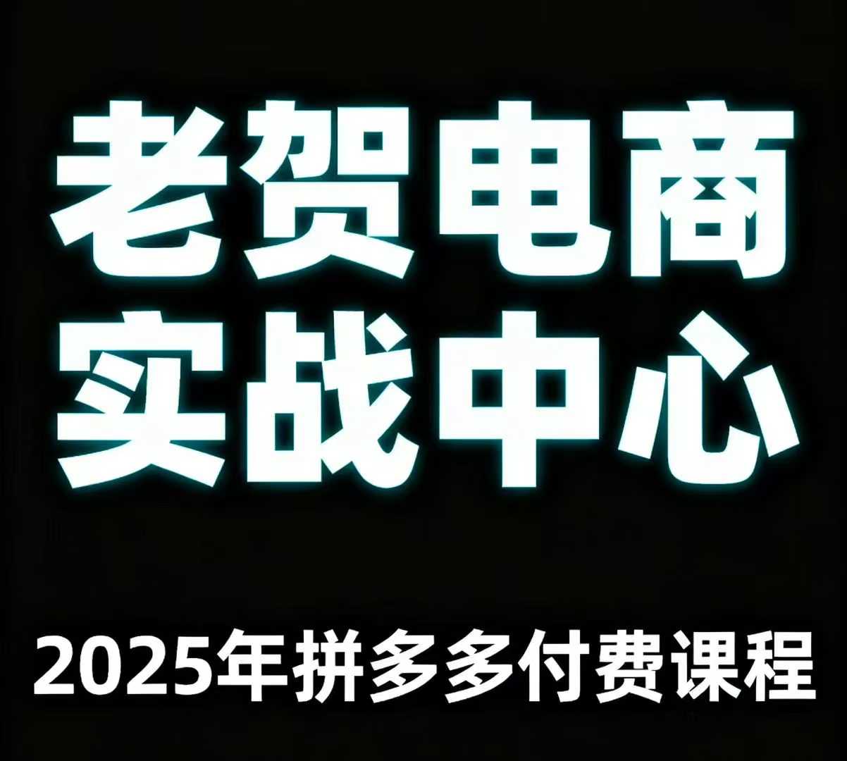 老贺电商2025年拼多多付费课程，用通俗易懂的方法告诉你多多怎么玩_创副业