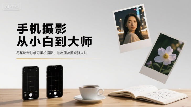 手机摄影从小白到大师，零基础带你学习手机摄影，拍出朋友圈点赞大片_创副业