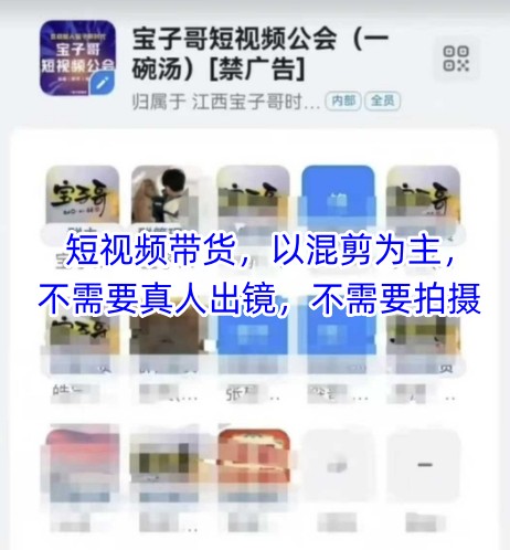 宝子哥头部团队短视频带货，以混剪为主，不需要真人出镜，不需要拍摄【更新9月】_创副业