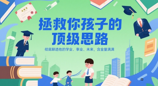 付费文章：拯救你孩子的顶级思路，彻底聊透他的学业、事业、未来，含金量满满_创副业